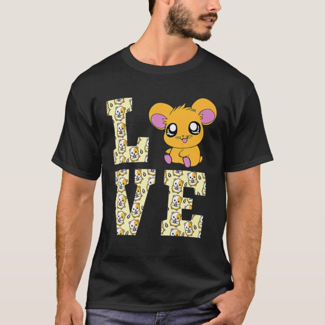 T-shirt Amusant J'Aime Hamsters Présente Mignonne Hamster  (Devant)