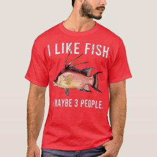 T-shirt Amusant J'Aime Le Poisson À Poisson Et Peut-Être 3