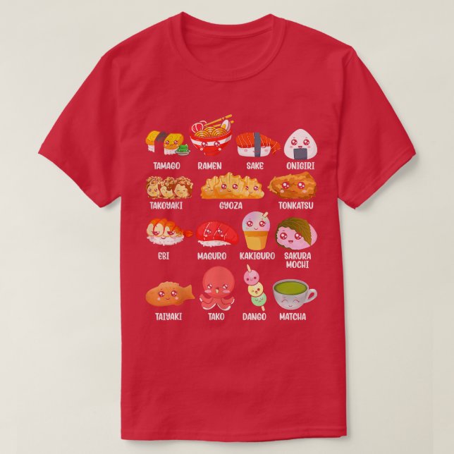 T-shirt Amusant Japonais Asiatique Ventilateur de nourritu (Design devant)