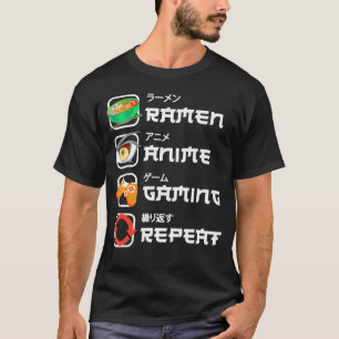 T-shirt Amusant Japonais Manga Anime Jeu Anime Ramen Jeu