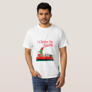 T-shirt Amusant je préférerais naviguer à Noël