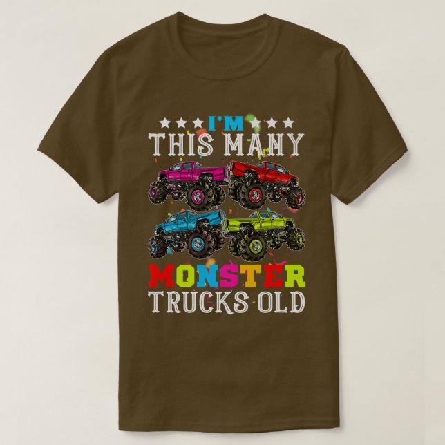 T-shirt Amusant Je suis ce grand camion Monster vieux 4ème (Design devant)