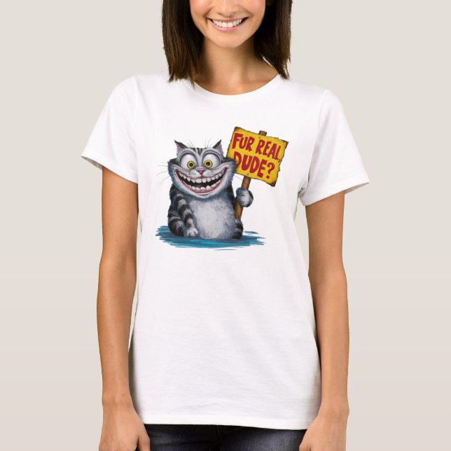 T-shirt Amusant jeu de chat (Devant)