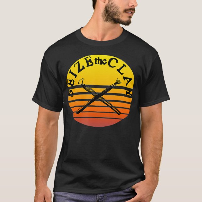 T-shirt Amusant jeu de poterie Saisir l'argile Retro Solei (Devant)
