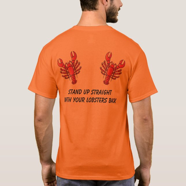 T-shirt Amusant Jordan Peterson debout droit homard mème (Dos)