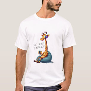 T-shirt Amusant Joueur Giraffe Jeu Pour Garçons Homme Jeu 