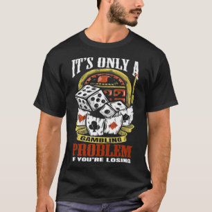 T-shirt Amusant Joueur Poker Machine à fente Casino Vegas