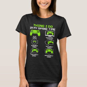 T-shirt Amusant Joueur Que Je Fais Dans Mon Temps De Recha