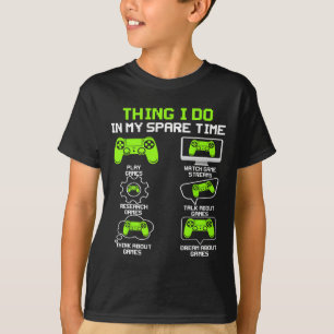 T-shirt Amusant Joueur Que Je Fais Dans Mon Temps De Recha