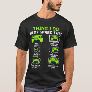 T-shirt Amusant Joueur Que Je Fais Dans Mon Temps De Recha