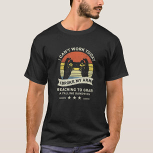 T-shirt Amusant Joueur Vidéo ne peut pas travailler aujour