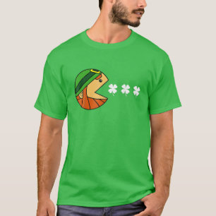 T-shirt Amusant Jour de la Saint Patrick Vidéo Joueur Humo