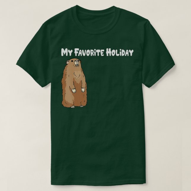 T-shirt Amusant Jour de marmotte Favori Costume de vacance (Design devant)