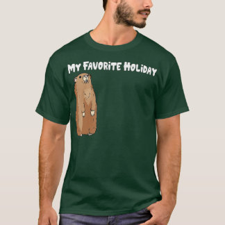T-shirt Amusant Jour de marmotte Favori Costume de vacance
