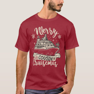 T-shirt Amusant Joyeux Cousin Cruisemas Xmas équipage de v