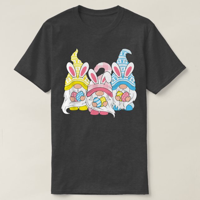 T-shirt Amusant Joyeux Gnomes de Pâques Oeuf de Pâques Bun (Design devant)