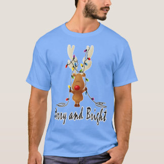 T-shirt Amusant Joyeux Noël Lumières Noël Joyeux Noël Joye