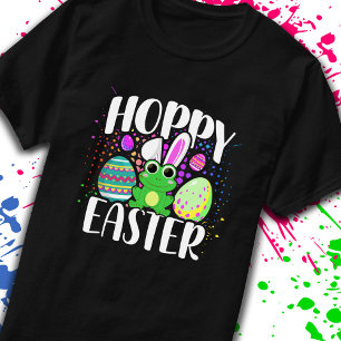 T-shirt Amusant Joyeux Oeufs de Pâques Hoppy Cute Grenouil