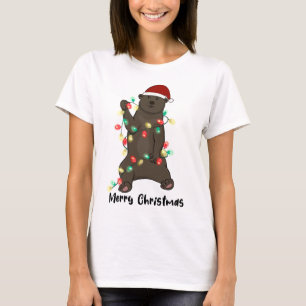 T-shirt Amusant Joyeux Ours de Noël