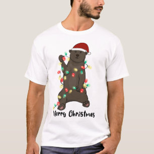 T-shirt Amusant Joyeux Ours de Noël