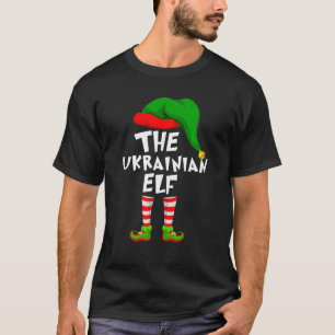 T-shirt Amusant Jumelage de Noël familial L'Elfe Ukrainien