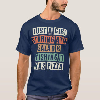 T-shirt Amusant Juste Une Fille À La Salade Et Le Souhaita