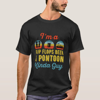 T-shirt Amusant Lac D'Été Je Suis Un Flip Flops Bière Pont