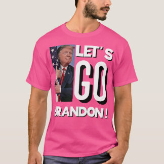 T-shirt Amusant Laissons aller Brandon Trump American Flag