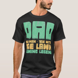 T-shirt Amusant Lawn Mowing Papa Père Caretaker Gardener G