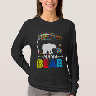T-shirt Amusant Mama Soutien Ours Autiste Autisme Maman Au