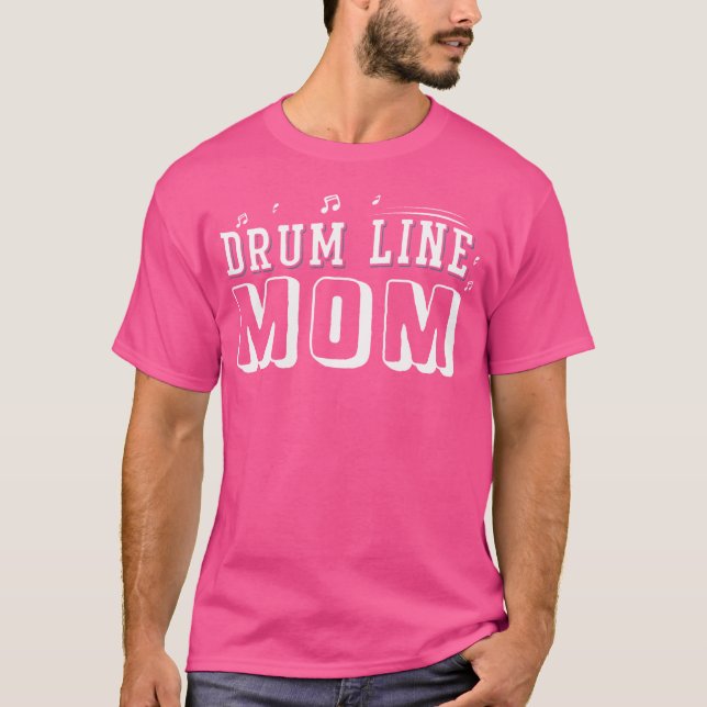 T-shirt Amusant Marching Band T Shirts Drum Line Maman Per (Devant)