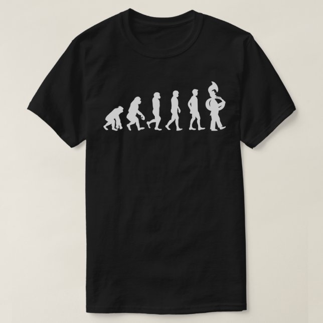 T-shirt Amusant Marching Band Tuba Player Evolution Cadeau (Design devant)