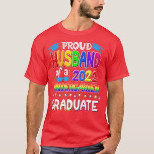 T-shirt Amusant Mari fier d'une classe de 2022 jardin d'en