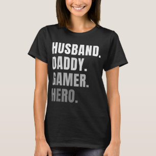 T-shirt Amusant Mari Papa Père Gamer Jeu Cadeau