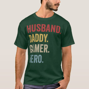 T-shirt Amusant Mari Papa Père Gamer Jeu Cadeau