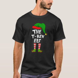 T-shirt Amusant Matching Famille Noël Le Rex Elf