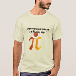 T-shirt Amusant Math Algebra Wiz, Pie Pun Aussi Facile Que