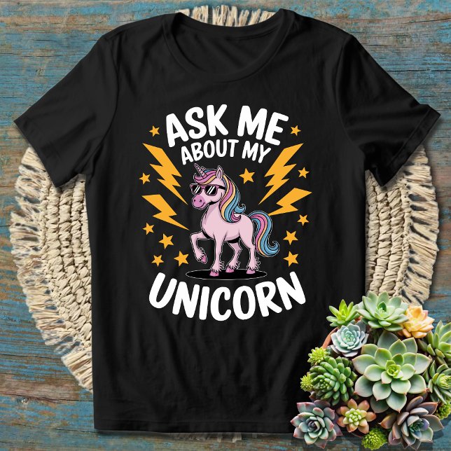 T-shirt Amusant Me Demandez Mon Idée Cadeau Unicorn (Créateur téléchargé)