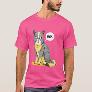T-shirt Amusant Meh Cool Chat Cute Animal pour Amoureux de