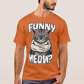 T-shirt Amusant Meow Comment Crazy Chat Lady Funny Mad Cha