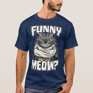 T-shirt Amusant Meow Comment Crazy Chat Lady Funny Mad Cha