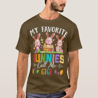 T-shirt Amusant Mes lapins Favoris Appelez-Moi Gigi Famill
