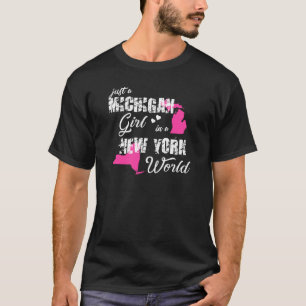T-shirt Amusant Michigan Juste Une Fille Du Michigan Dans
