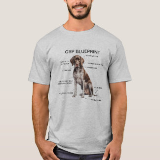 T-shirt Amusant modèle de pointeur allemand à cheveux cour
