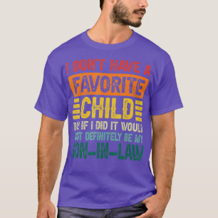 T-shirt Amusant Mon Enfant Favori Le Plus Définitivement M