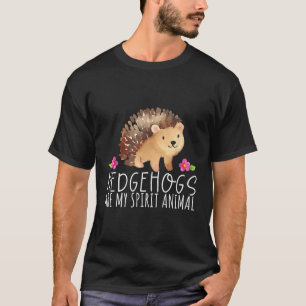 T-shirt Amusant Mon Esprit Animal Sauvage Hedgie Floral P