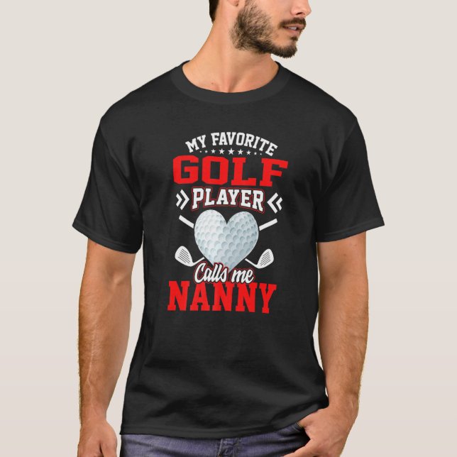 T-shirt Amusant Mon Joueur De Golf Préféré M'Appelle Nouno (Devant)