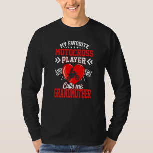 T-shirt Amusant Mon Joueur De Motocross Favori M'Appelle G