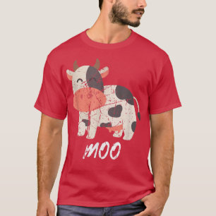 T-shirt Amusant Moo Kawaii Vache Fermier Vie Heureuse Vach