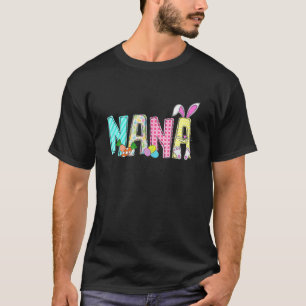 T-shirt Amusant Nana Bunny Ears Rabbit Famille de Pâques M